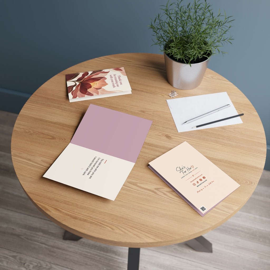 Greeting card in a setting: Trusting Me With Your Truth