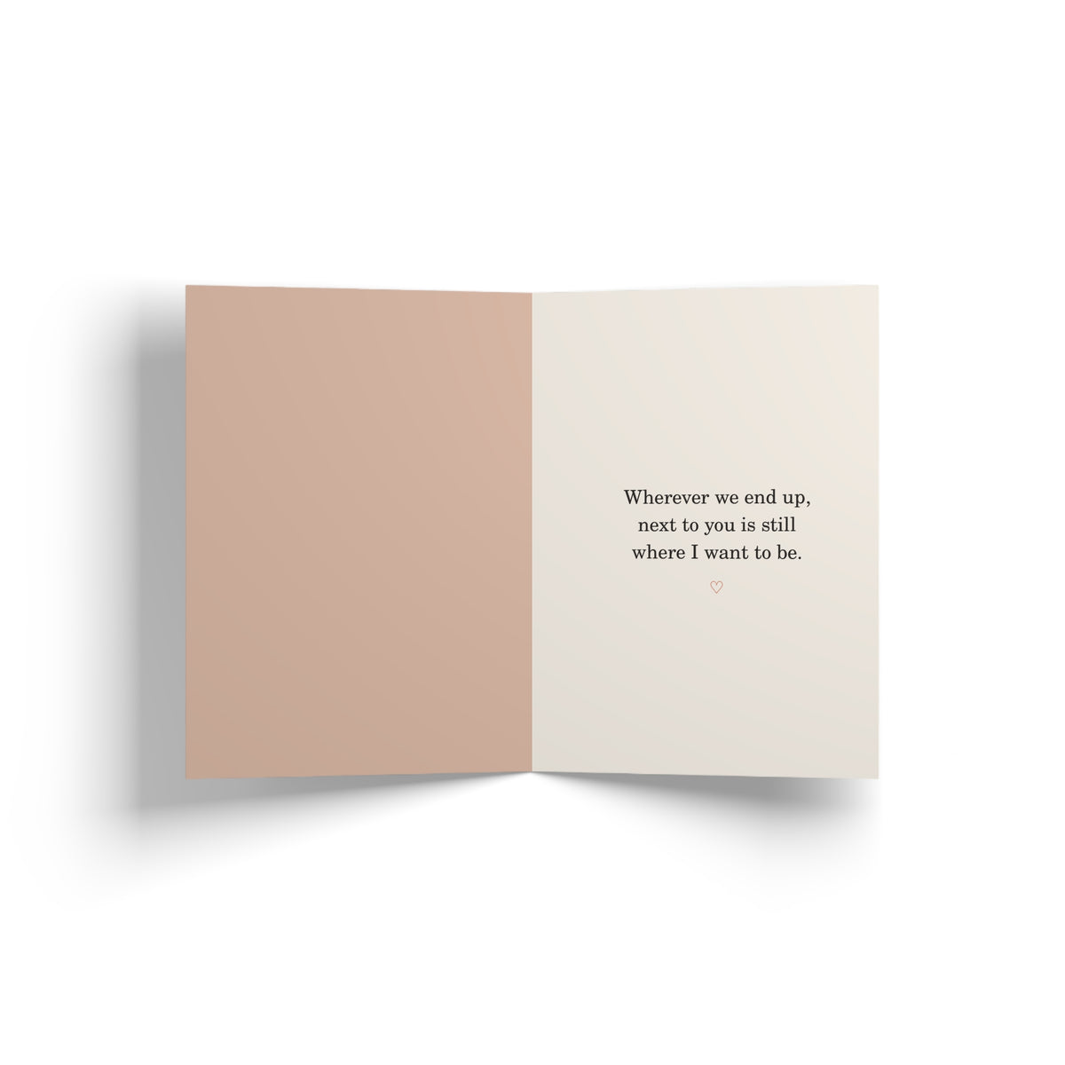 Back of greeting card: Romantic Sunset LGBTQ+ Greeting Card