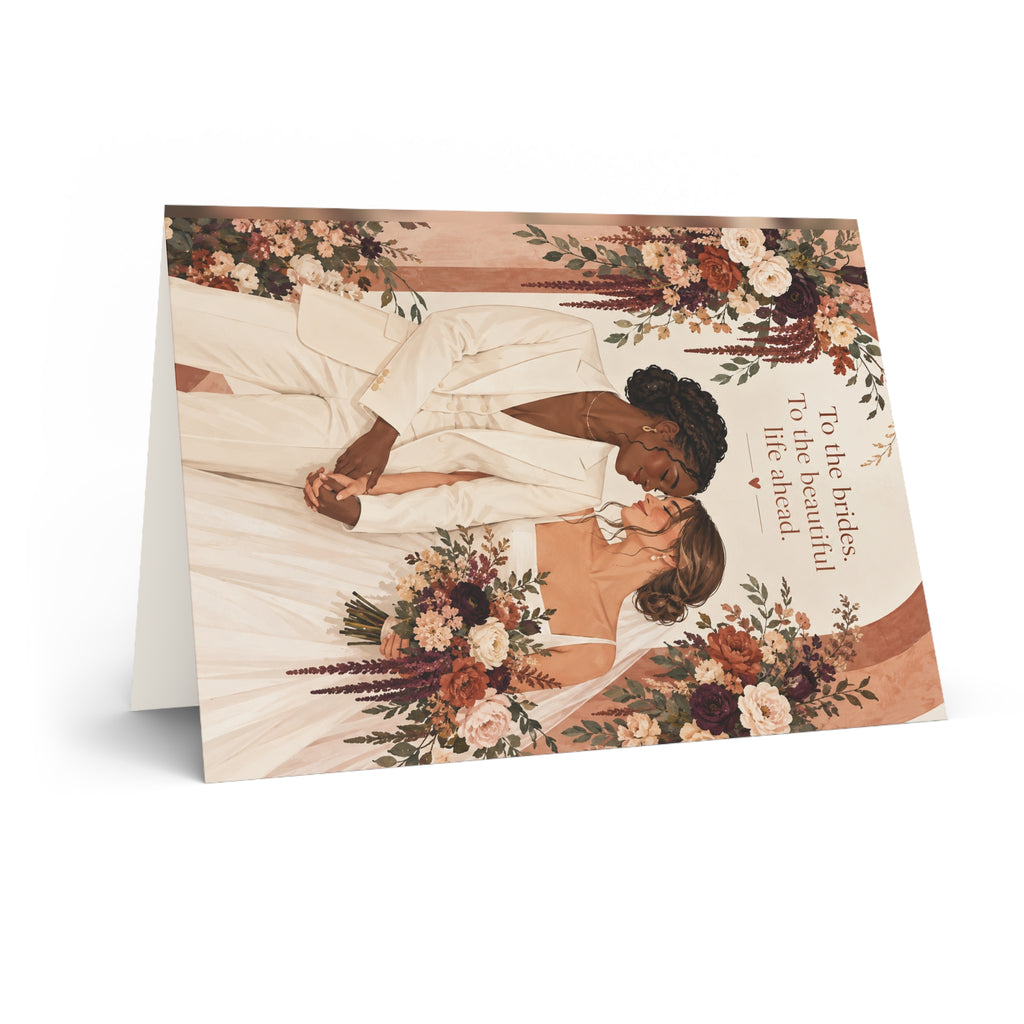 Back of greeting card: To The Beautiful Brides