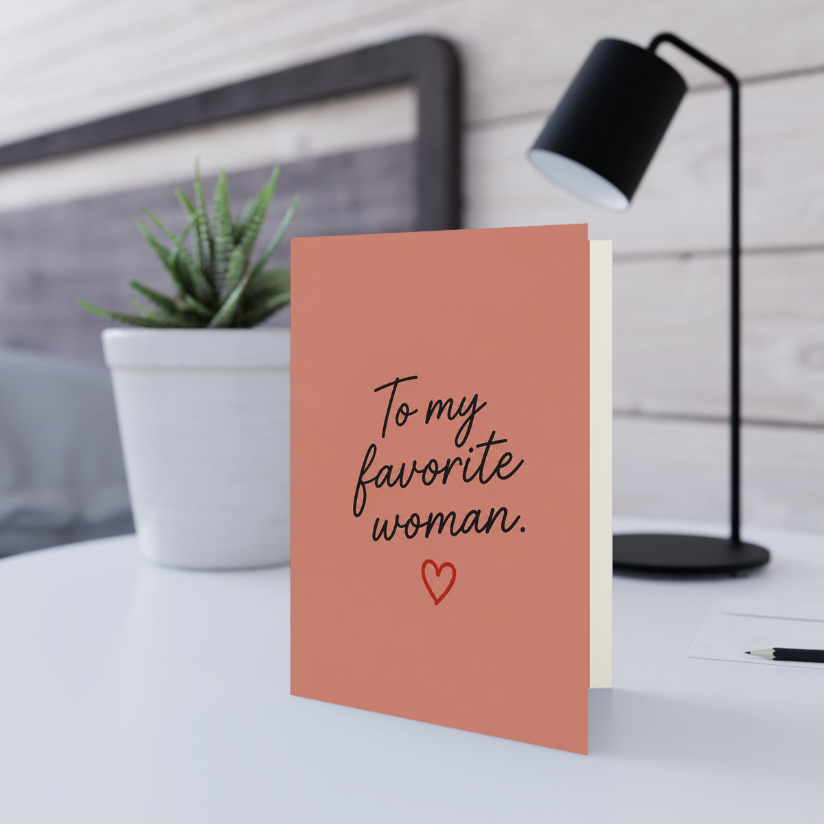 Greeting Card — "To My Favorite Woman" Romantic Card for Wife Girlfriend, Anniversary & Love
