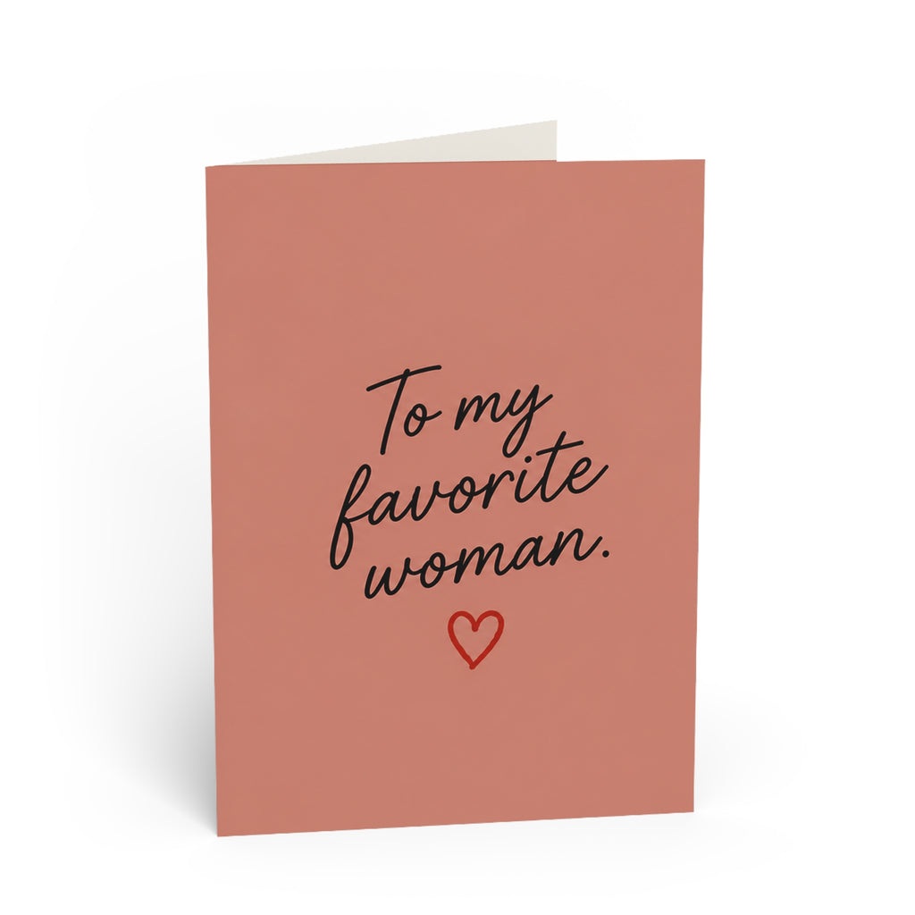 Greeting Card — "To My Favorite Woman" Romantic Card for Wife Girlfriend, Anniversary & Love