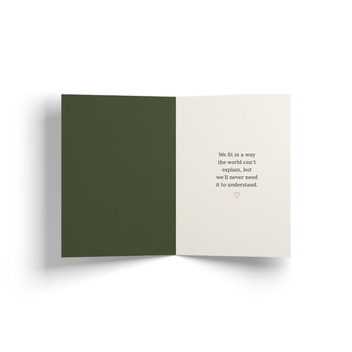"Our Love Isn't Just Beautiful. It's Ours." Romantic She's For Her Card