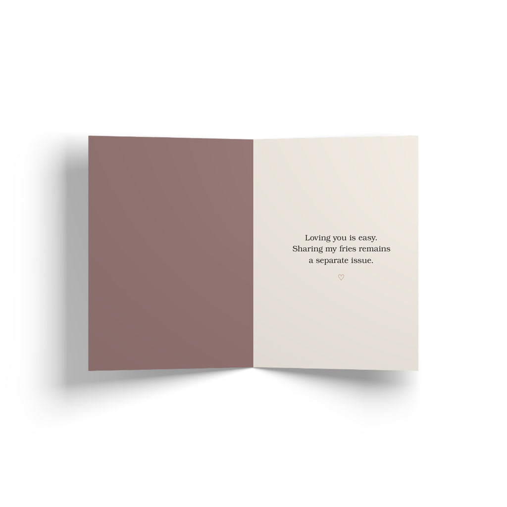 Greeting card in a setting: Funny Romantic Greeting Card