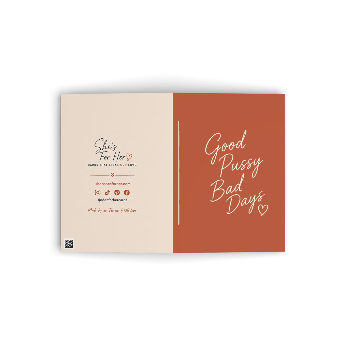 “Good Pussy Bad Days” Sassy Support Card for Friends
