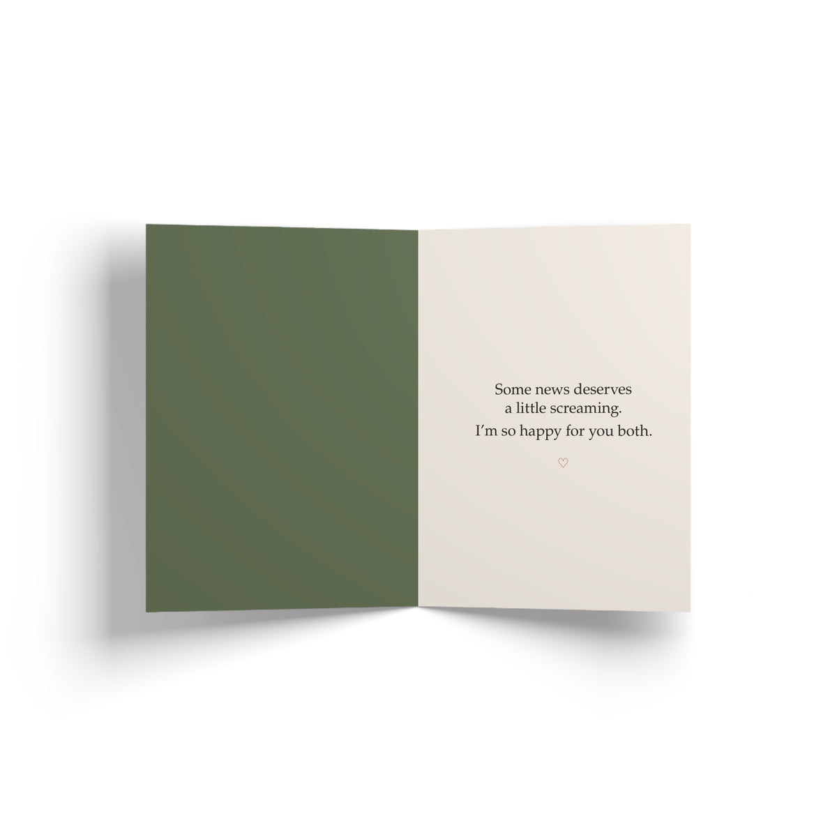 Inside of greeting card: Engagement Card