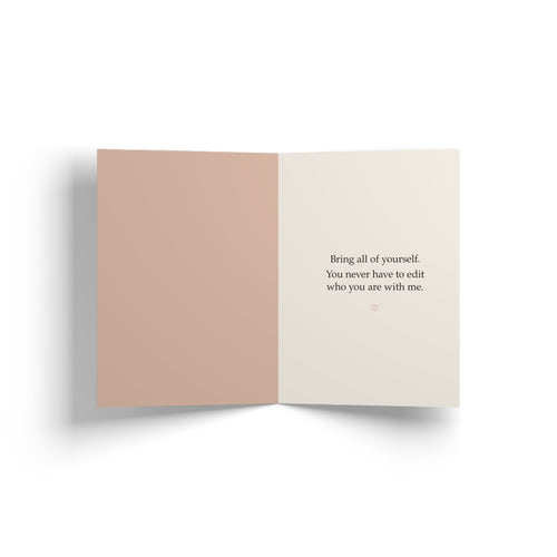 Inside of greeting card: Greeting Card