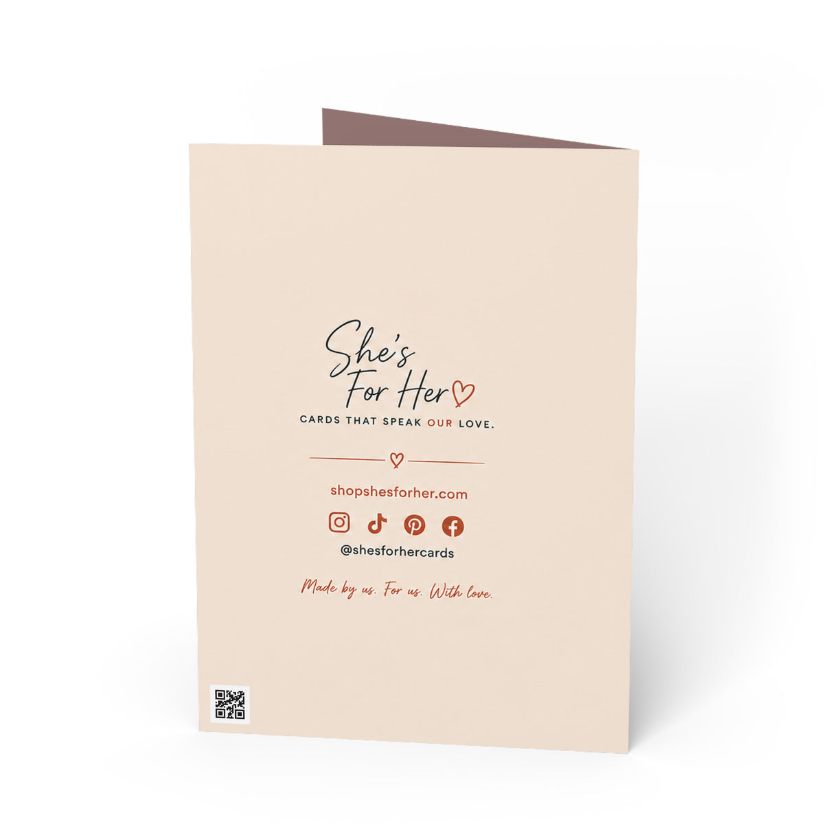 Back of greeting card: New Sister/Congrats card