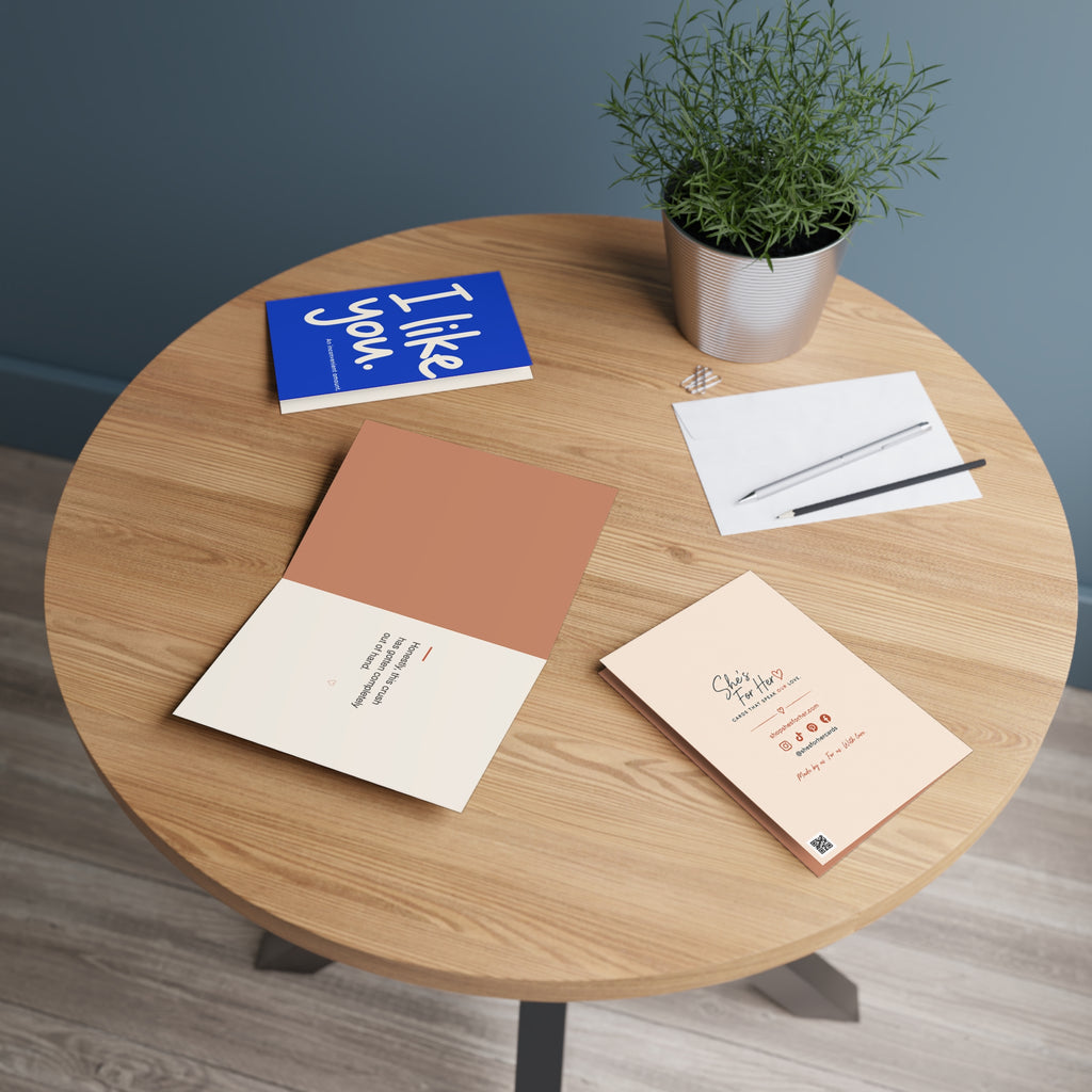 Greeting card in a setting: I Like You