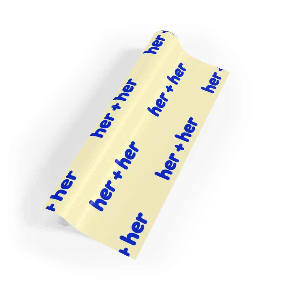 Gift wrap roll view: Her + Her Wrapping Paper Roll