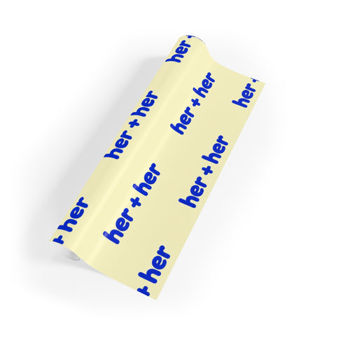 Gift wrap roll view: Her + Her Wrapping Paper Roll