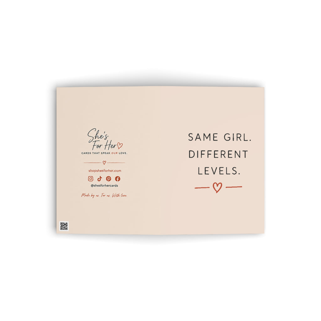She's For Her — "Same Girl. Different Levels."