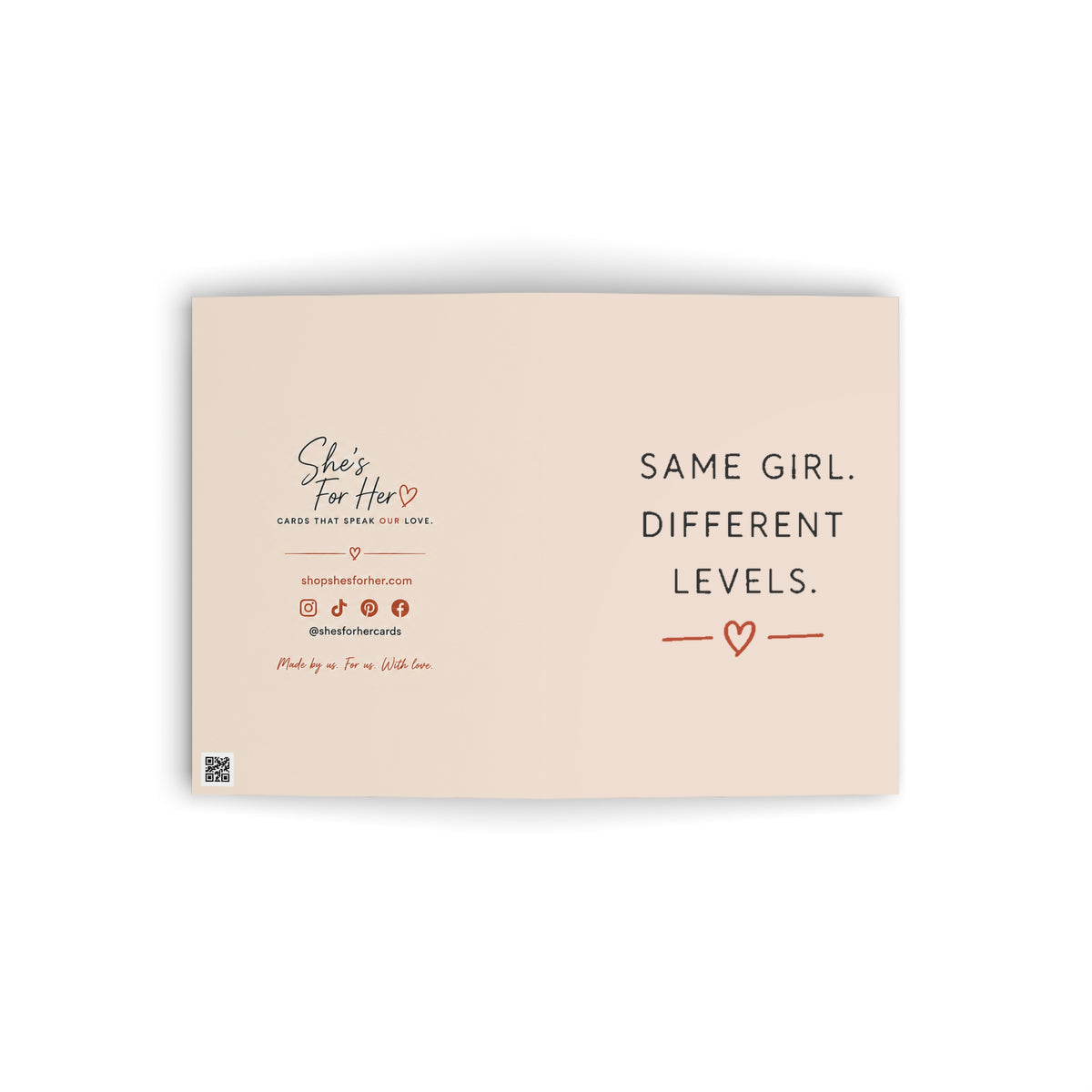 She's For Her — "Same Girl. Different Levels."