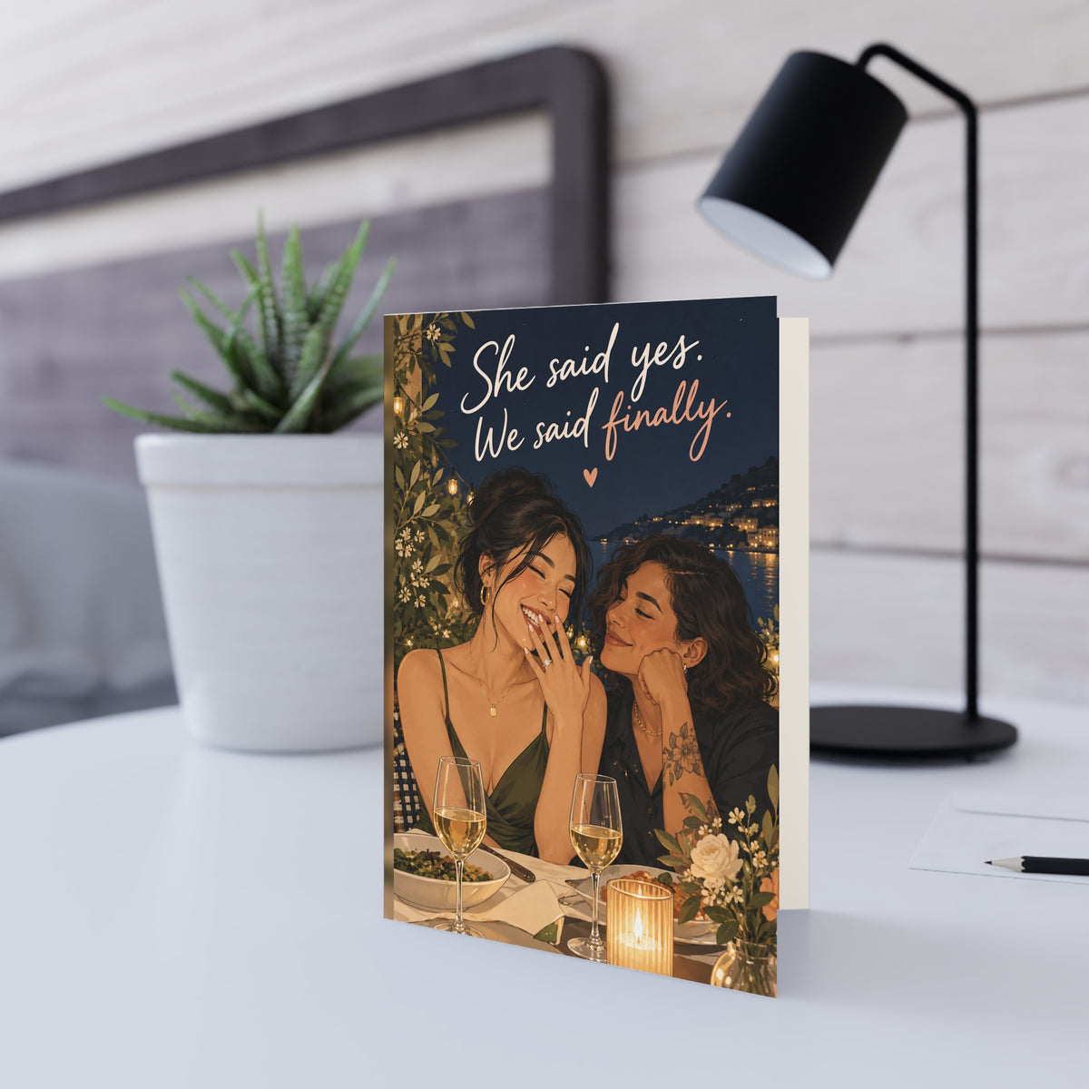 Additional greeting card view: Engagement Card