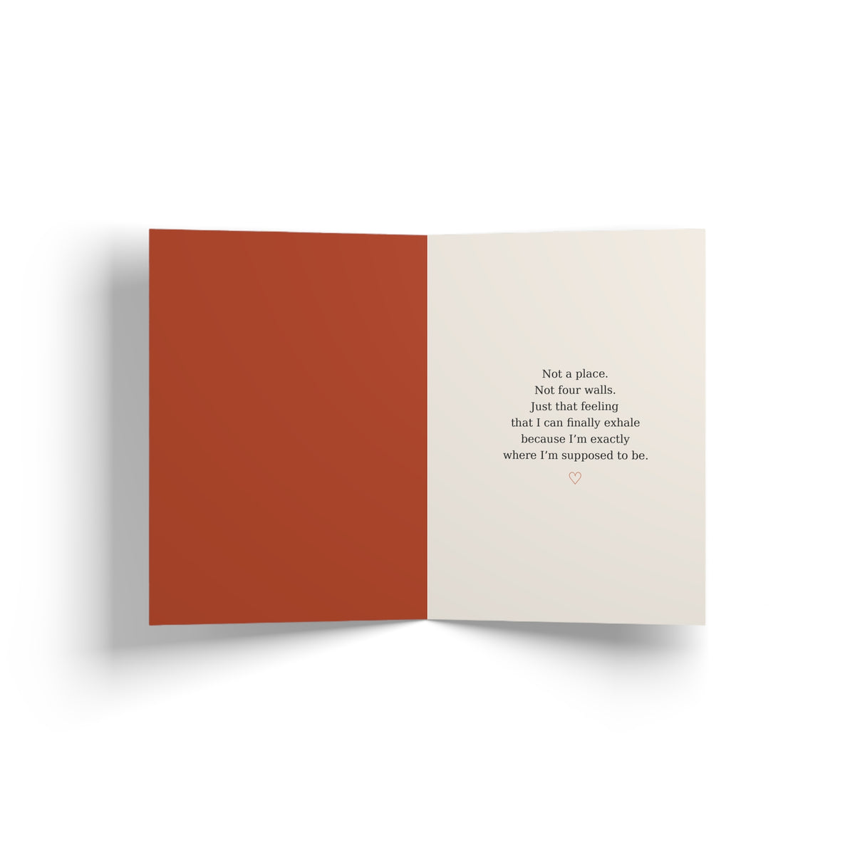"You Feel Like Home" Romantic She's For Her Card