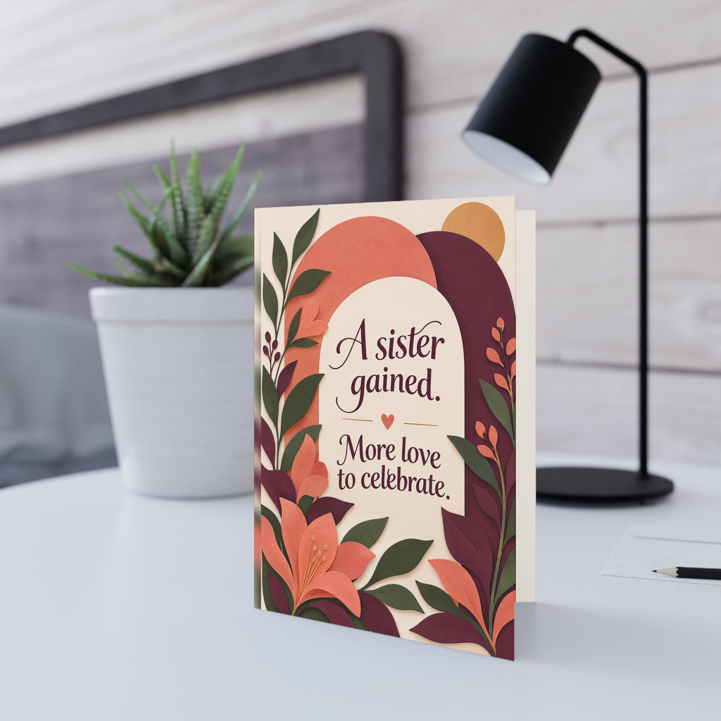 Additional greeting card view: New Sister/Congrats card
