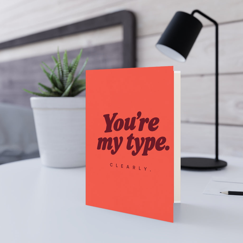 Additional greeting card view: You're My Type