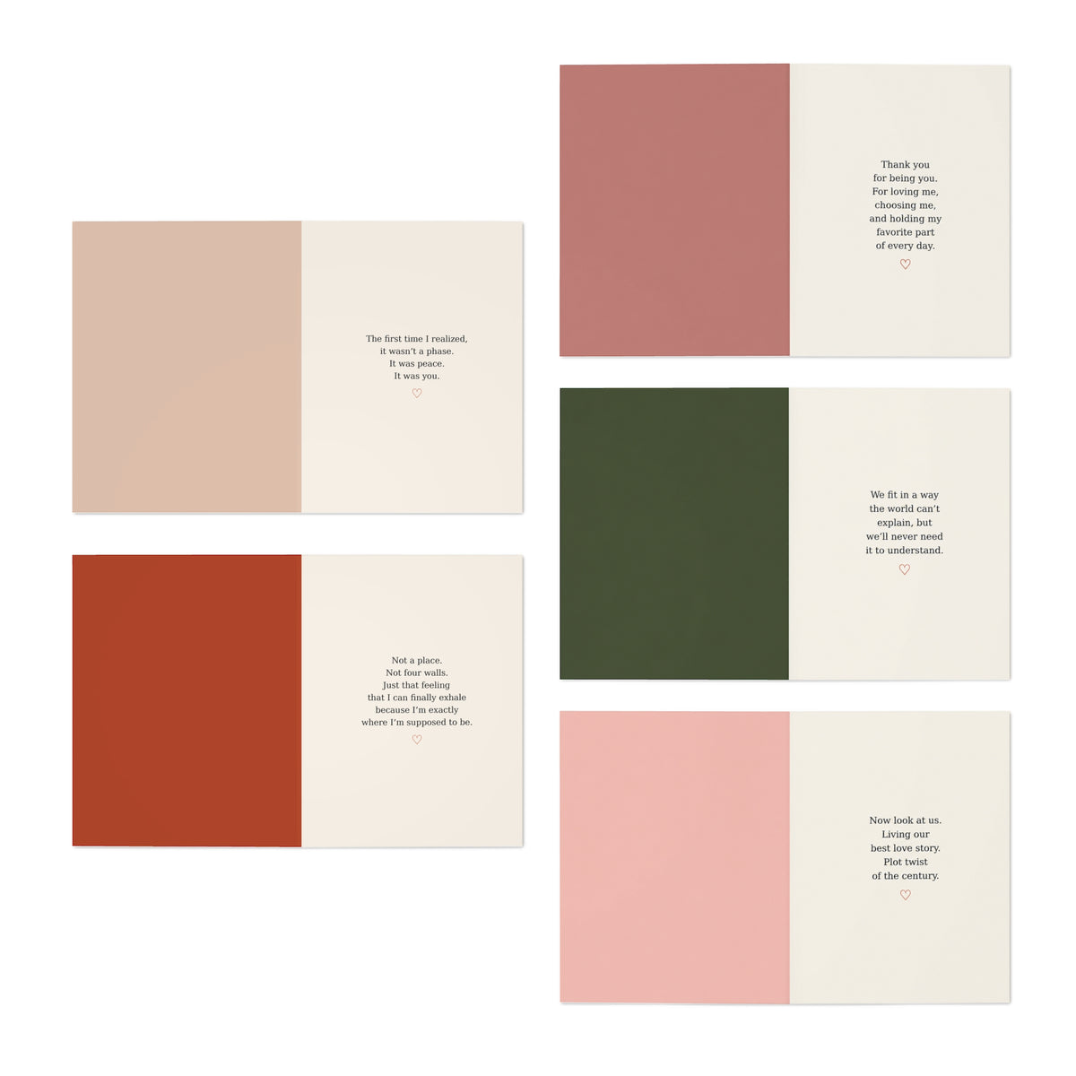 Romantic Lesbian Greeting Cards (5-Pack)