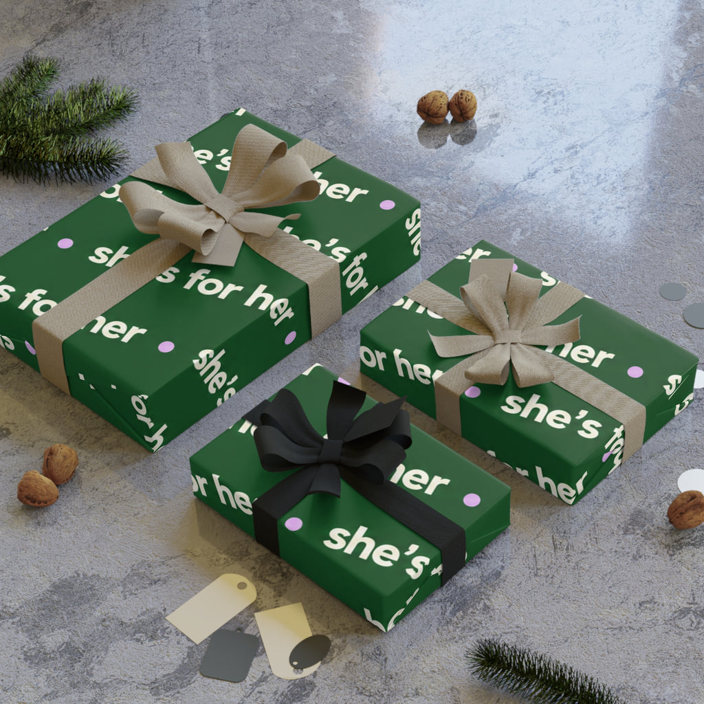 She’s For Her green wrapping paper product view 3