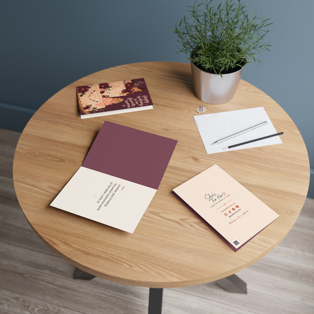 Greeting card in a setting: Birthday Card