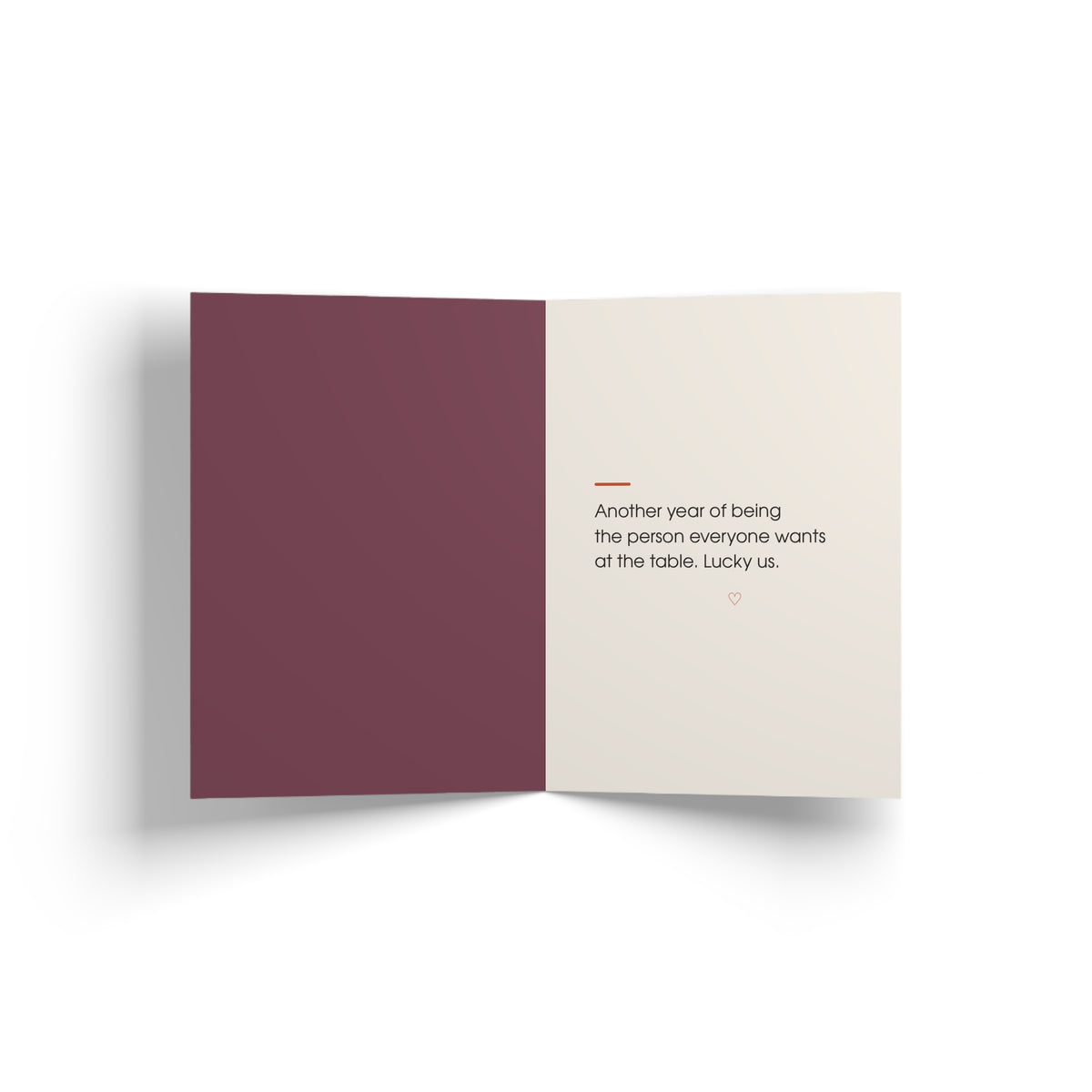 Inside of greeting card: Birthday Card