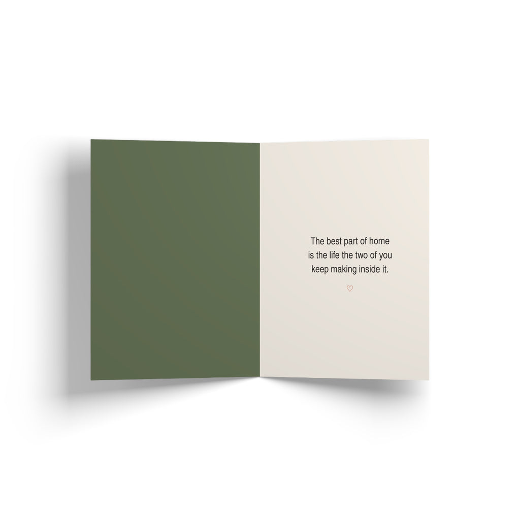 Inside of greeting card: Lesbian New Home Greeting Card