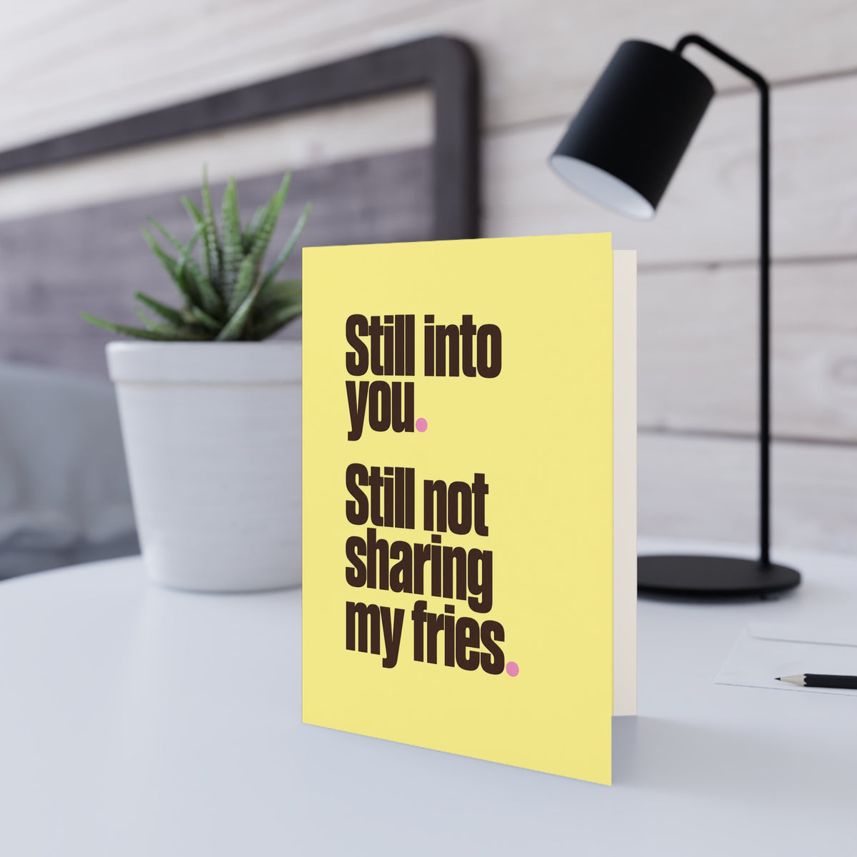Additional greeting card view: Funny Romantic Greeting Card