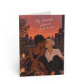 Greeting card front: Romantic Sunset LGBTQ+ Greeting Card