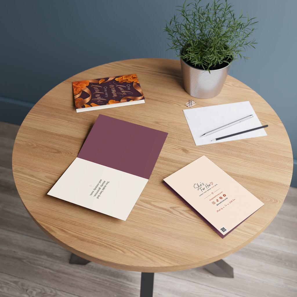 Greeting card in a setting: Wifey