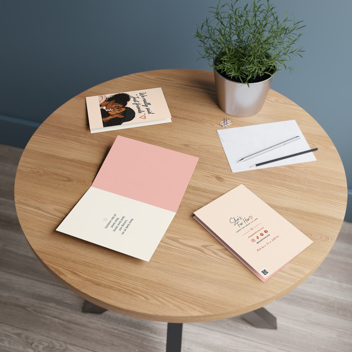 Romantic Greeting Card — "We Really Said 'Just Friends.'" Couple Card for Her