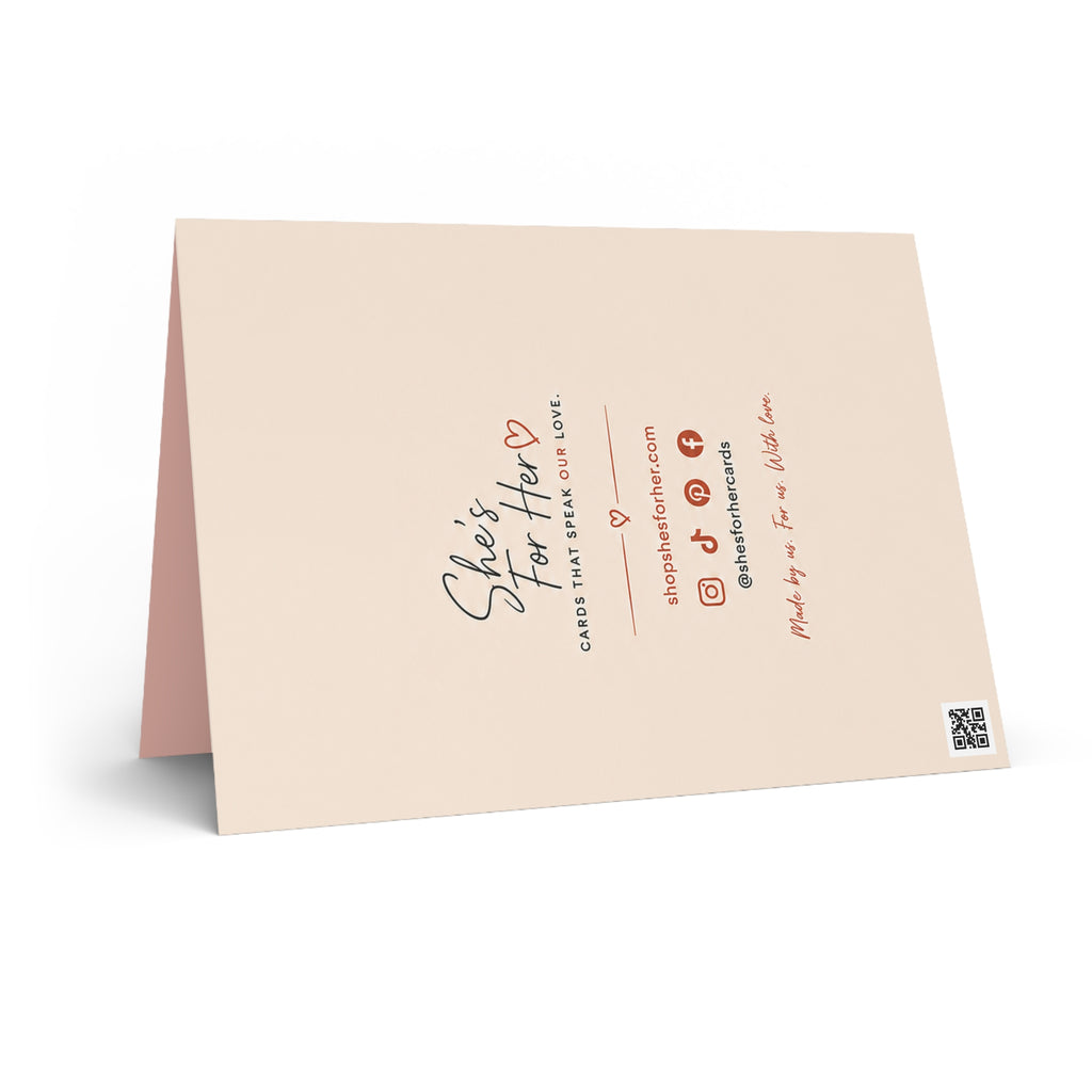 Greeting card in a setting: To The Beautiful Brides